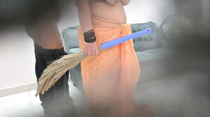Bengali maid providing oral to proprietor