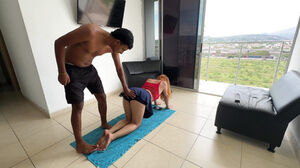 I Help My sumptuous Latina sister-in-law with Her Yoga Exercises, I knead Her Too Much and We End up penetrating Her cock-squeezing booty rigid