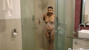 Indian Desi cougar with meaty innate baps has personal fuck-fest after super-hot douche