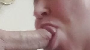 takes a deep blowjob and gets a mouthful of cum #2