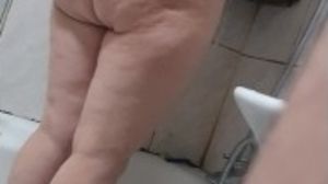 Step mom in bathroom naked with step son has strong erection and fuck until gets pregnant