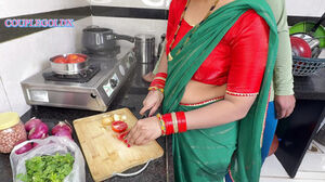 On the 2nd day of Komal's wedding night, the stepbro came to the kitchen and made khichdi with the bride