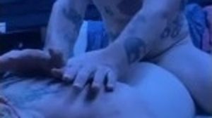 Daddy massaging my naked body