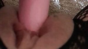 Fucking my peehole with a big dildo