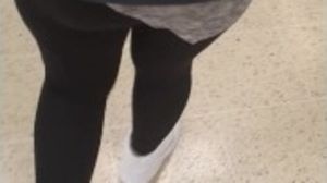 Step mom thongs see through Leggings in a Shopping Mall - Thick Booty get fucked