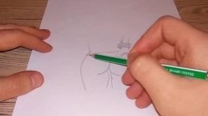 Drawing a beutiful girl arse