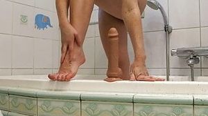 Sexy Takes a Shower With a Coffee Scrub After Masturbating. AnnaHomeMix