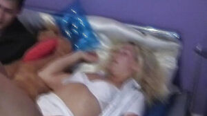 Stunning blond German mummy romps a junior studd in the apartment