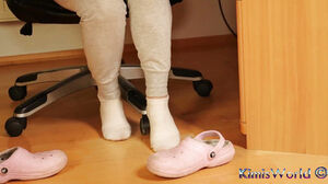 Messy milky Socks - draping and sole taunt in Sweats