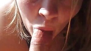 Sexy Wife Sucking & Swallowing Stranger In Public