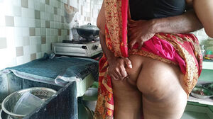 Building wifey deep-throat neighbour in kitchen when spouse not there in home