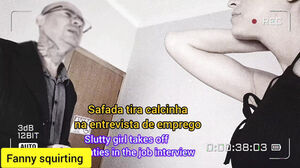 Horny female peels off underpants in the middle of the dialogue!