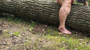 Snatch pleasuring Tree Log pumping out humungous Hog