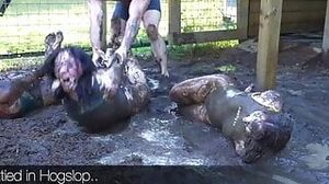 3 Girls Hogtied in The Mud