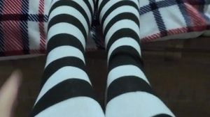 Amateur HotWife Knee High Socks Denies Sniffing Licking Cuckhold Hubby Sex & Kicks Balls Desire