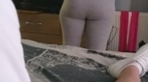Step mom in leggings has a good fuck with step son and husband