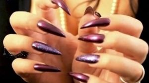 Sharp Purple Nails Adoration JOI