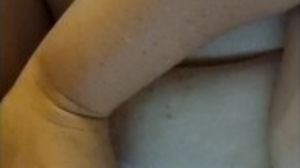 Wife takes cum load over tits