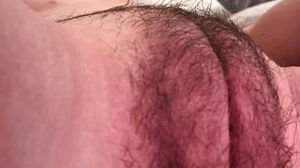 Macro shot of raw fur covered honeypot, oh yeah jack off to it