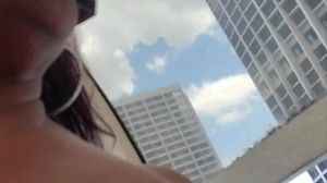'JusAgirl - EXHIBITIONIST Caught by security guard EXTREME RISKY masturbating on car in parking deck'