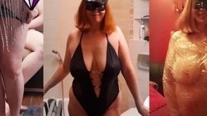Rectal quickie to tittyfuck in the douche with super hot ginger cougar