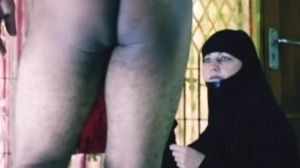 MUSLIM Arab HIJAB WIFE Beautiful BBC Blowjob and cum load DRIPPING FROM MOUTH