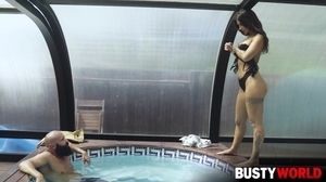 Inviting stunner Susy Gala unwraps In Her Pool And bj's Off Her dude Before Taking bap pop-shot - Susy gala