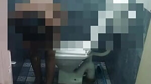 My step-mother red-hot bathing and tooth at toilet she has huge bra-stuffers and snatch