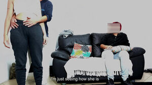 Stepparent explored his son's gf in front of him.