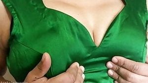 Changing the Saree Blouse - pressing my big boobs