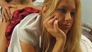 I film the ash-blonde Ramona on the smartphone, an exhibitionist lady