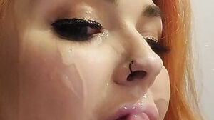 Aftermath facial cumshot compilation - face hair & facehole frosted in jizz from facial cumshots