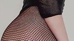 Fishnet body stocking titties play