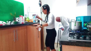 COOKING pink cigar AND FILE MIGNON WITH ADAMANDEVE AND LUPO