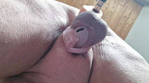 Chaste bare sissy and the nailing machine part2