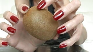 Fruits and marvelous forearms with crimson Fingernails