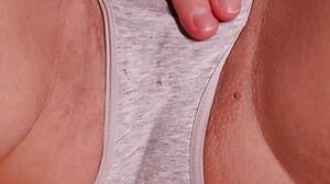 MY cooter made me mammary - underpants onanism - CLOSE UP throbbing ejaculation