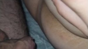 Step mom ass pushed hard ass into step son dick - anal fuck in bed