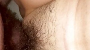 Hairy pussy fucked with cumshot