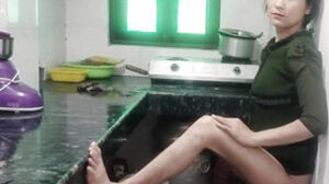 Step sister-in-law and step brother-in-law xxx intercourse vid in kitchen