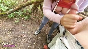 my new hot outdoor handjob, blowjob in the forest