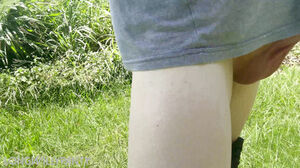 Hetero dude goes out in the sun and flops his lollipop out firm.