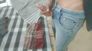 Thickest cum shot in denim