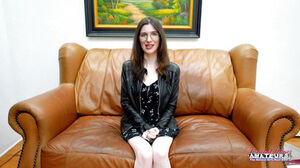 Part 1 of 2 enslaved bizarre cougar gets disrobed for the camera fellates manstick and jerks for porno casting